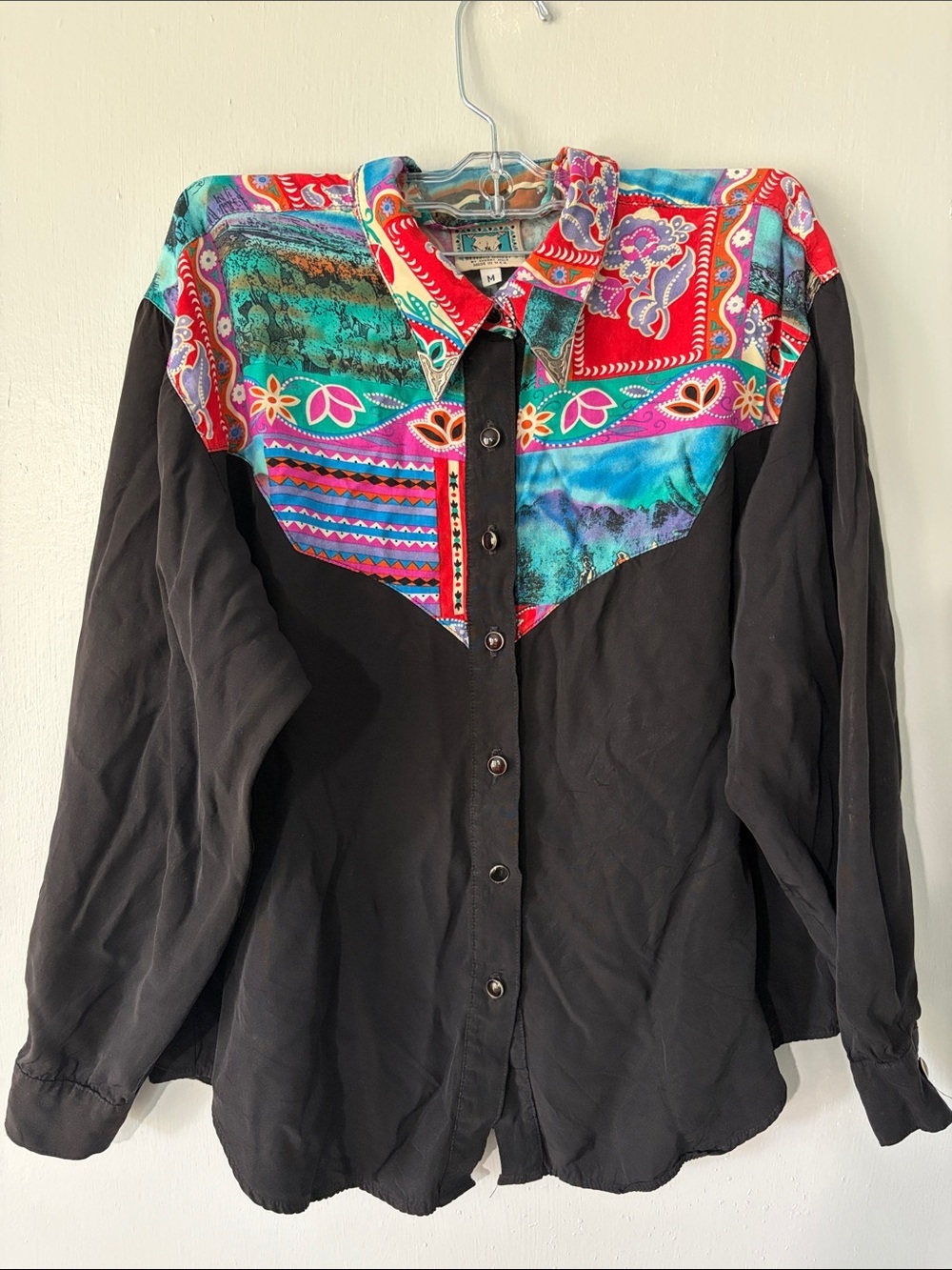 Vintage Desert West by Sherry colt Black Button-Up Shirt